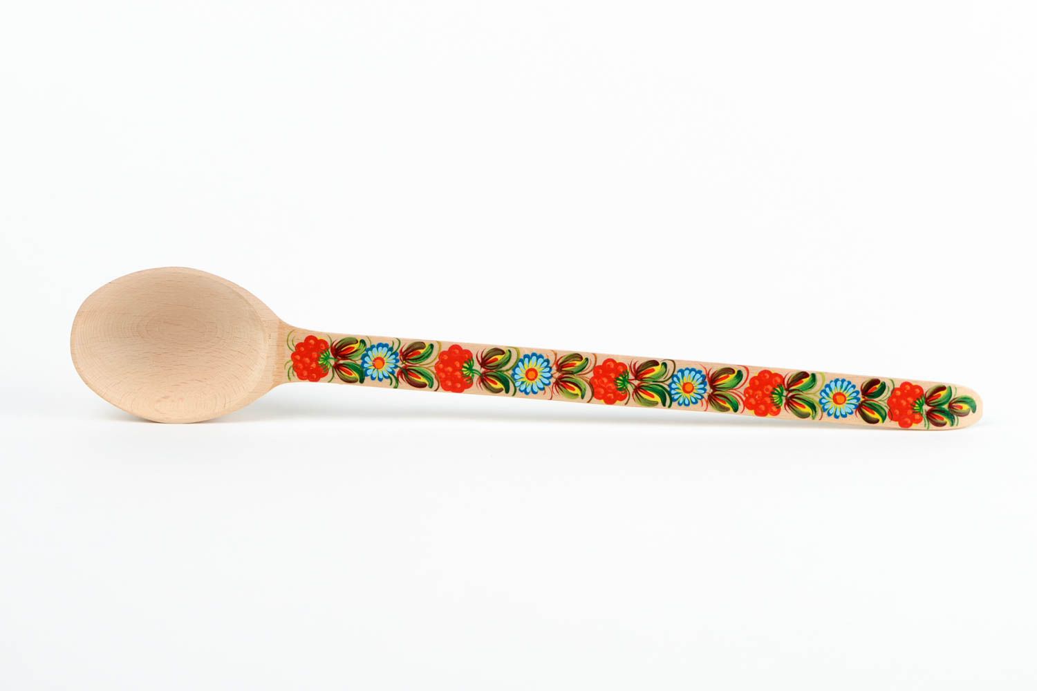 Handmade ethnic wooden spoon beautiful painted spoon stylish kitchen ware photo 3