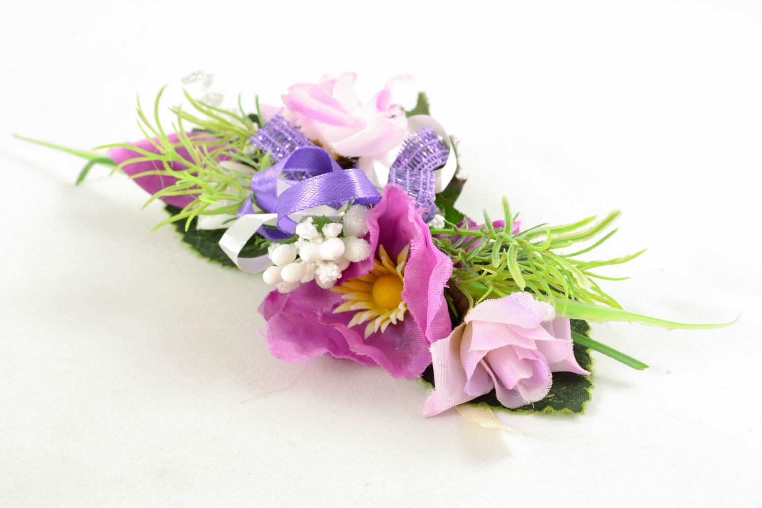 Fleurs artificielles faites main pour panier de Pâques boutonnière photo 4