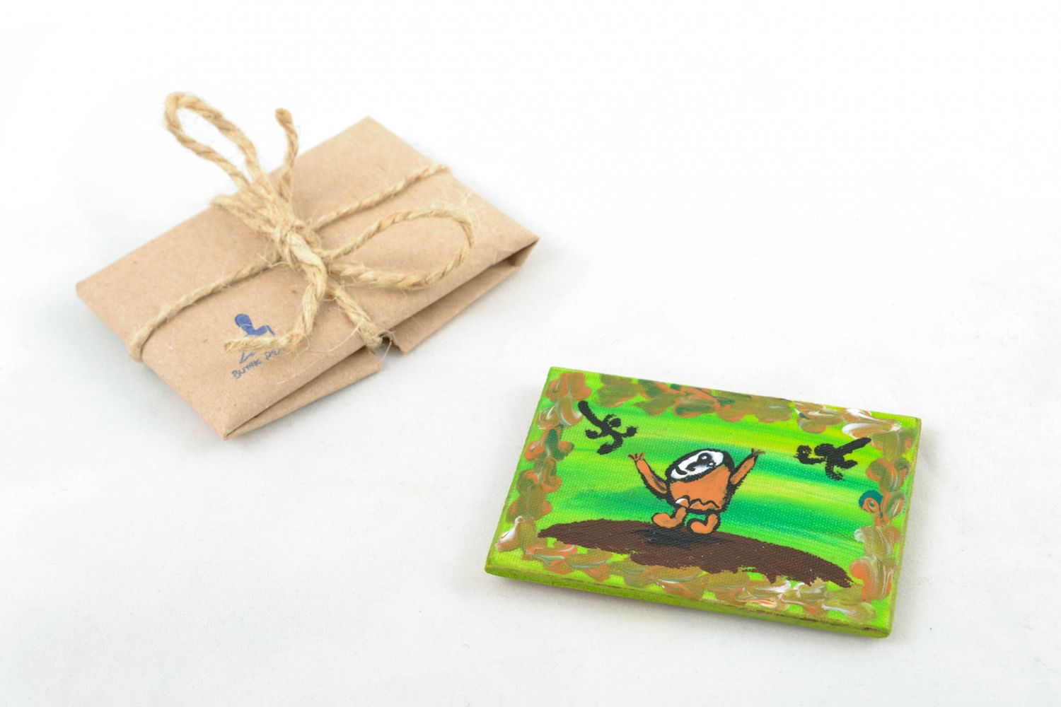 Handmade bright fridge magnet with package photo 1