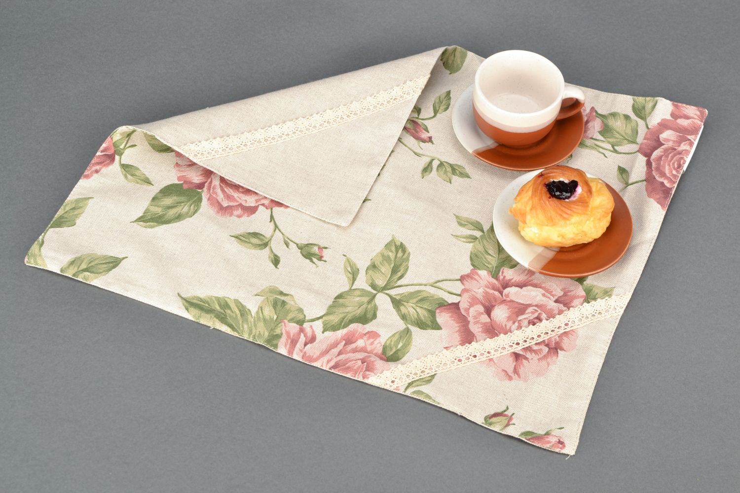 Large double-sided decorative napkin photo 1