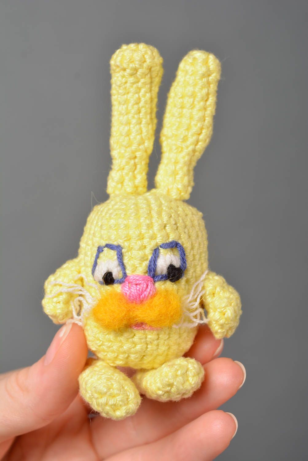 Peluche original hecho a mano juguete tejido al crochet regalo especial Conejo foto 3