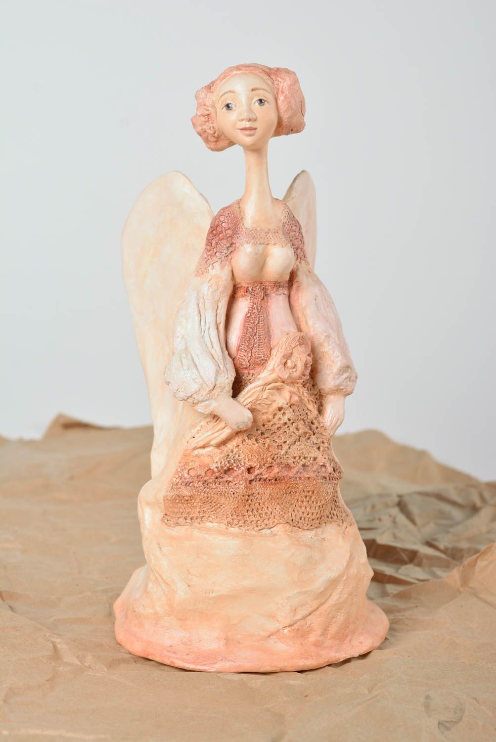 Handmade designer statuette clay figurine home decor ideas decorative use only photo 1