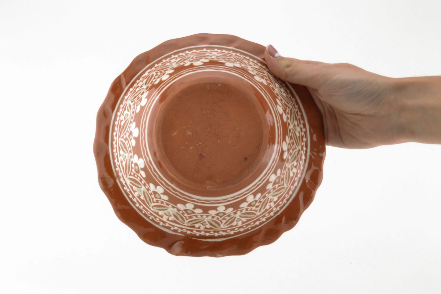 Tigela de cerâmica com pintura feito à mão  foto 5