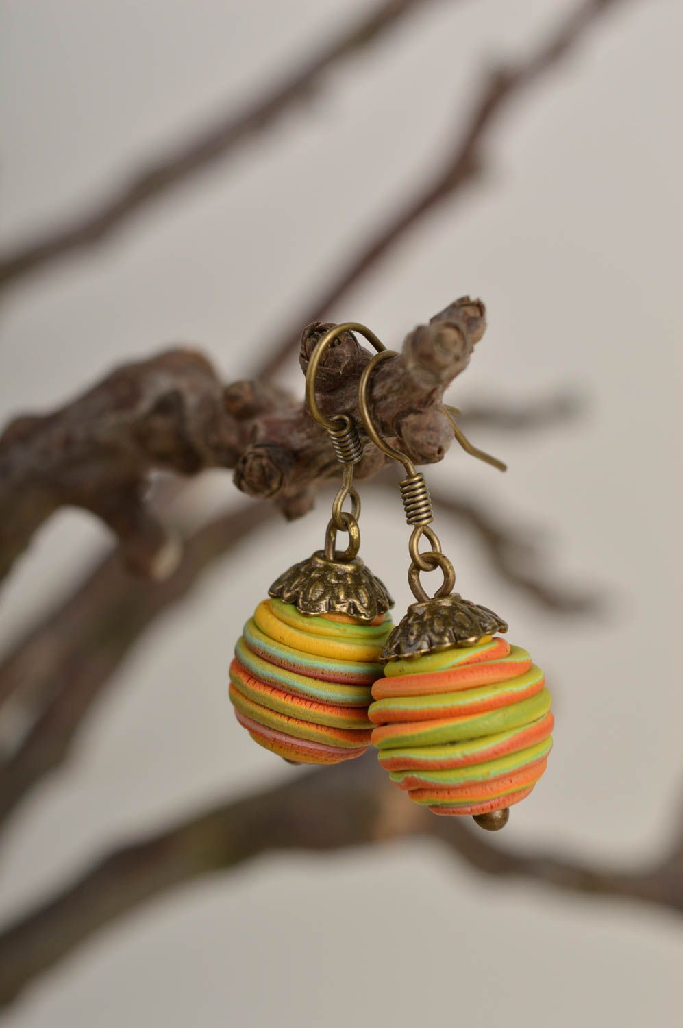 Stylish handmade plastic earrings costume jewelry beautiful jewellery gift ideas photo 5