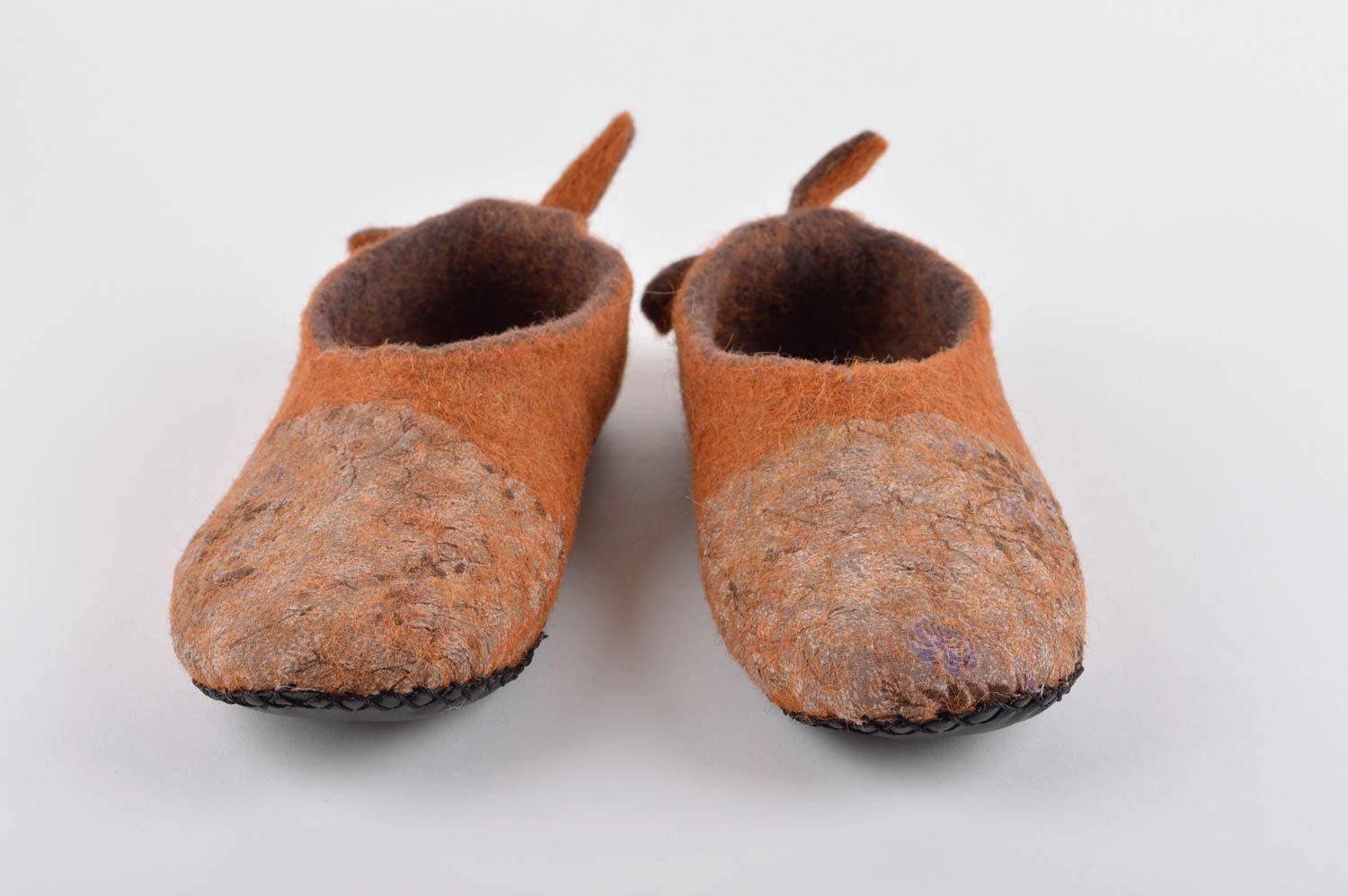 Handmade Gefilzte Pantoffeln schöne Hausschuhe Männer Hausschuhe hell originell foto 4