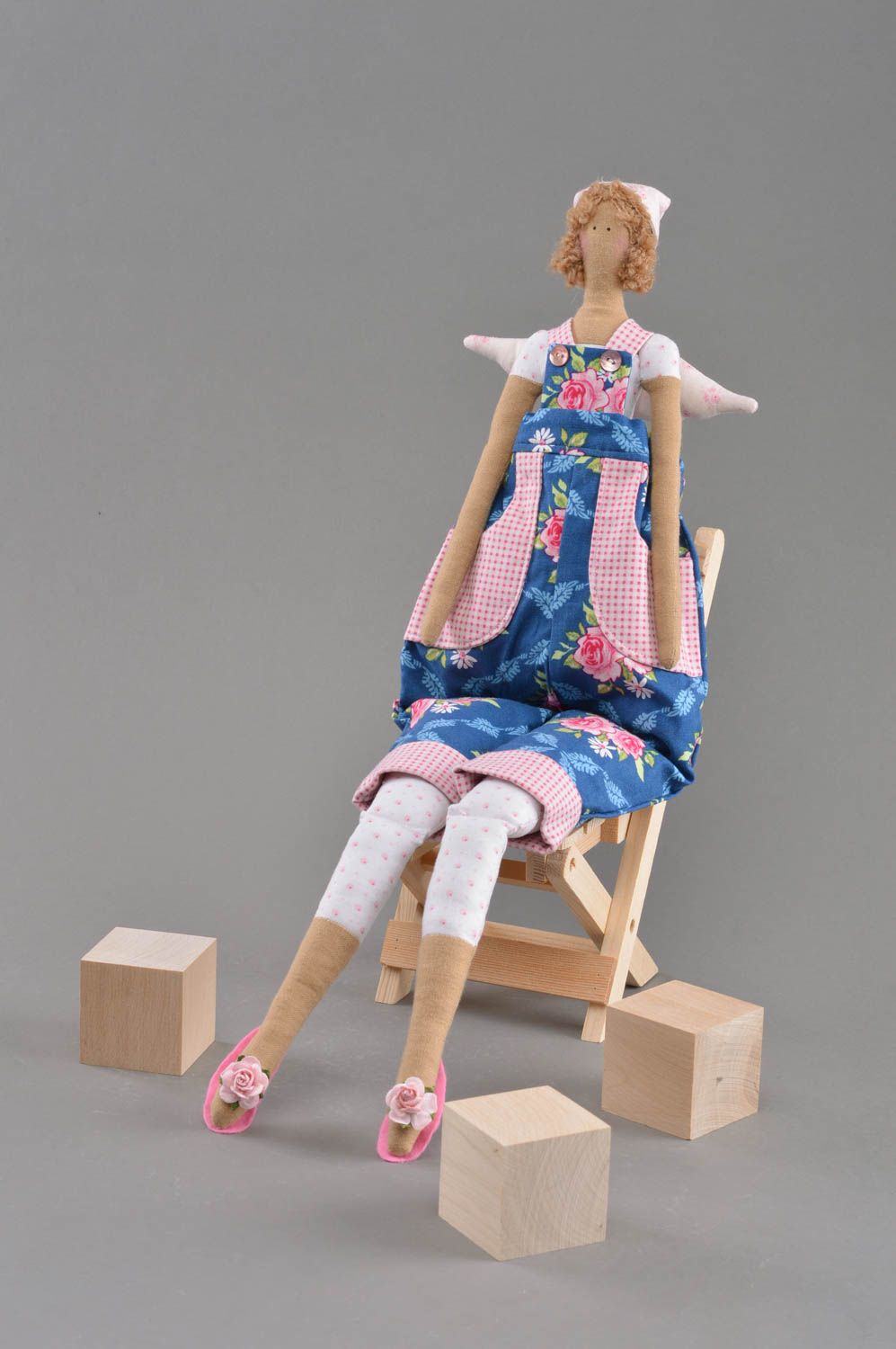 Interieur Puppe Engel aus Baumwolle handmade Spielzeug für Kinder künstlerisch foto 1