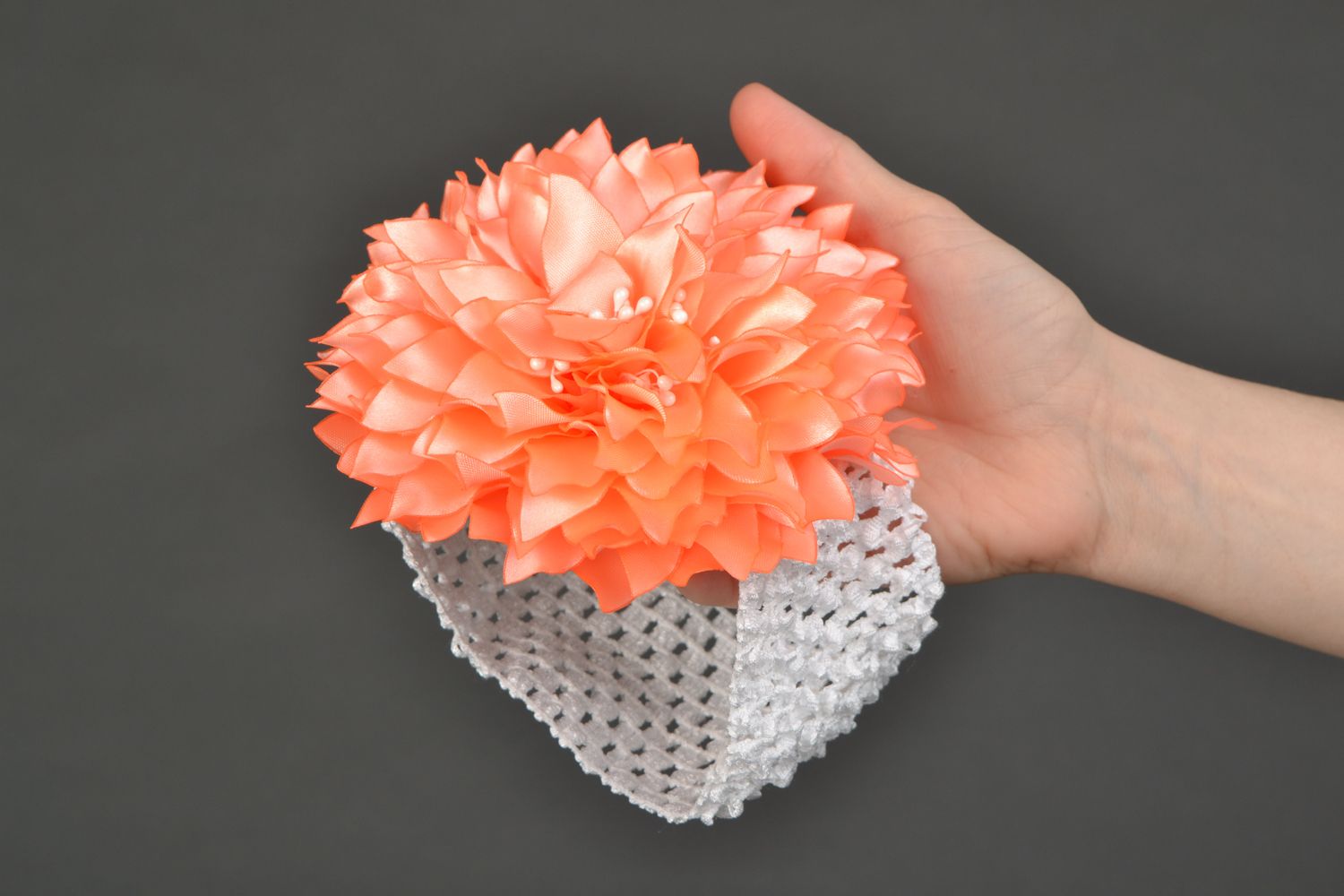 Handmade Haarband mit Blume foto 2