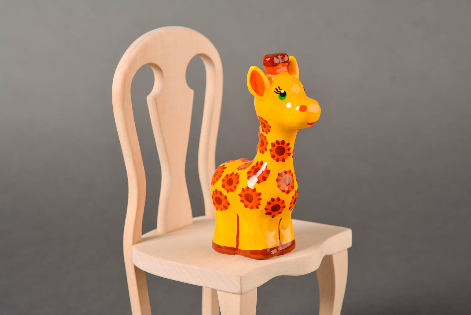 Gips Figur Handgefertigt kreative Geschenkidee Wohnzimmer Deko  Giraffe foto 1