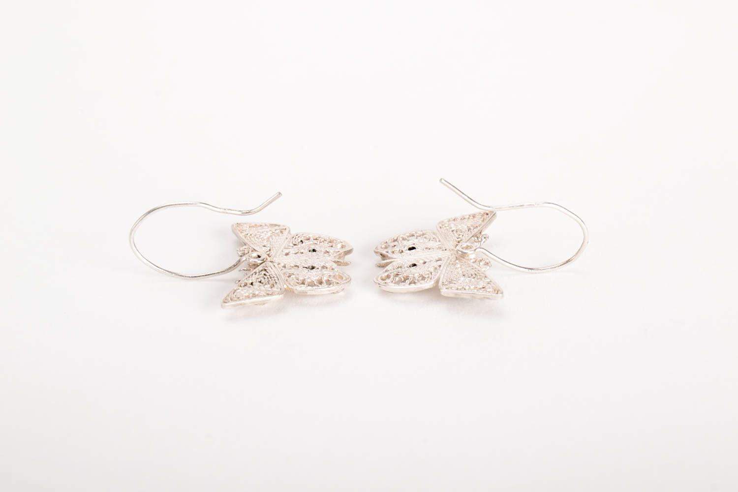 Silver earrings designer accessories handmade jewelry fashion earrings photo 3