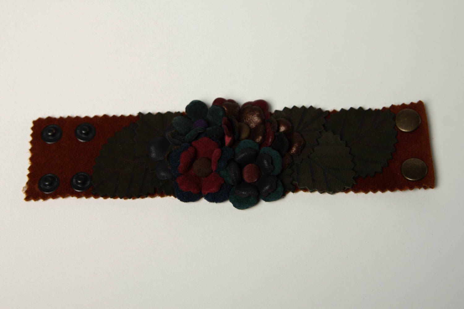 Armband aus Leder handgefertigt Damen Schmuck originell Mode Schmuck effektvoll foto 3