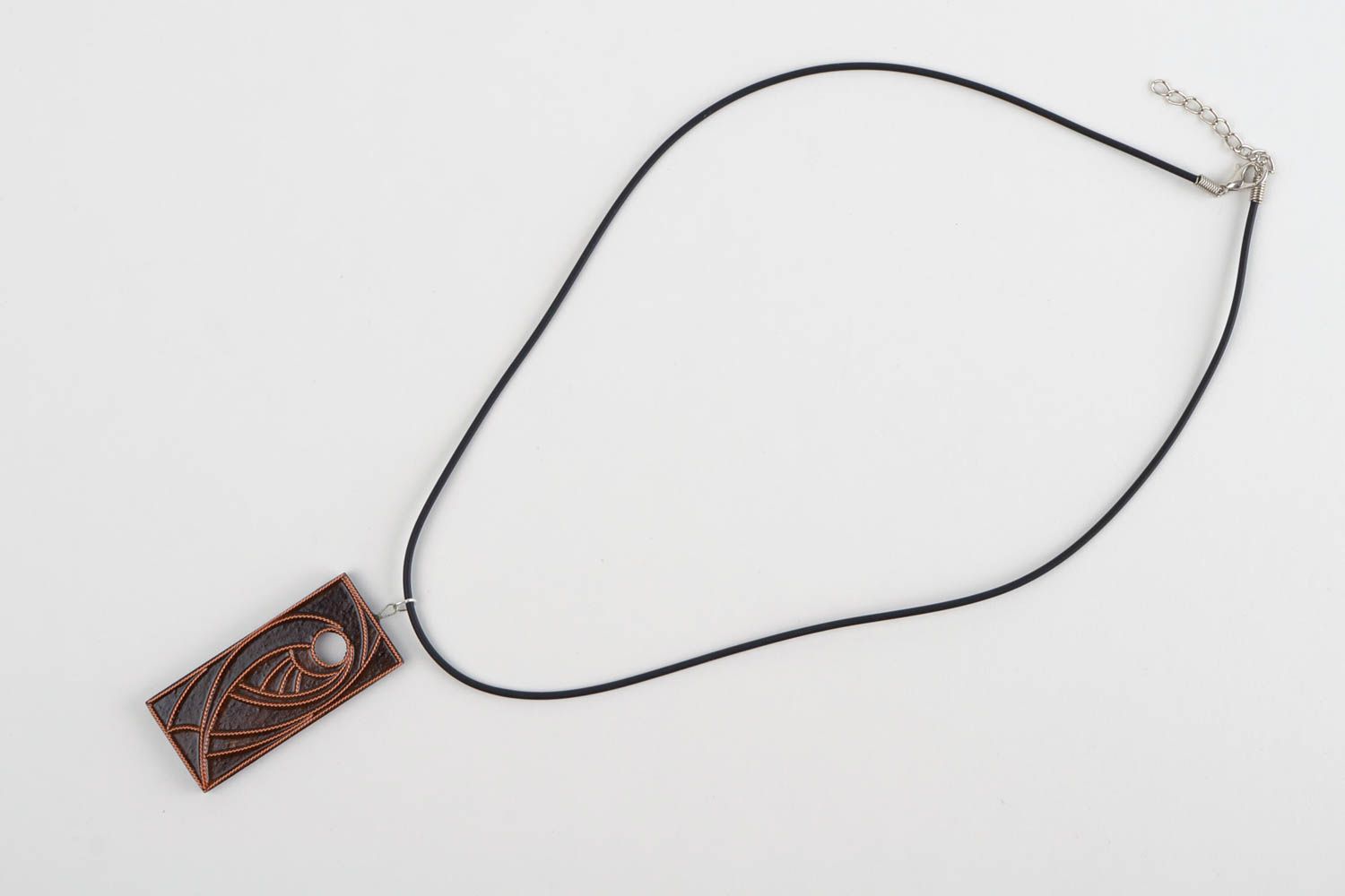 Halskette für Frauen Holzanhänger Schmuck Anhänger aus Holz Schmuck handgemacht foto 4