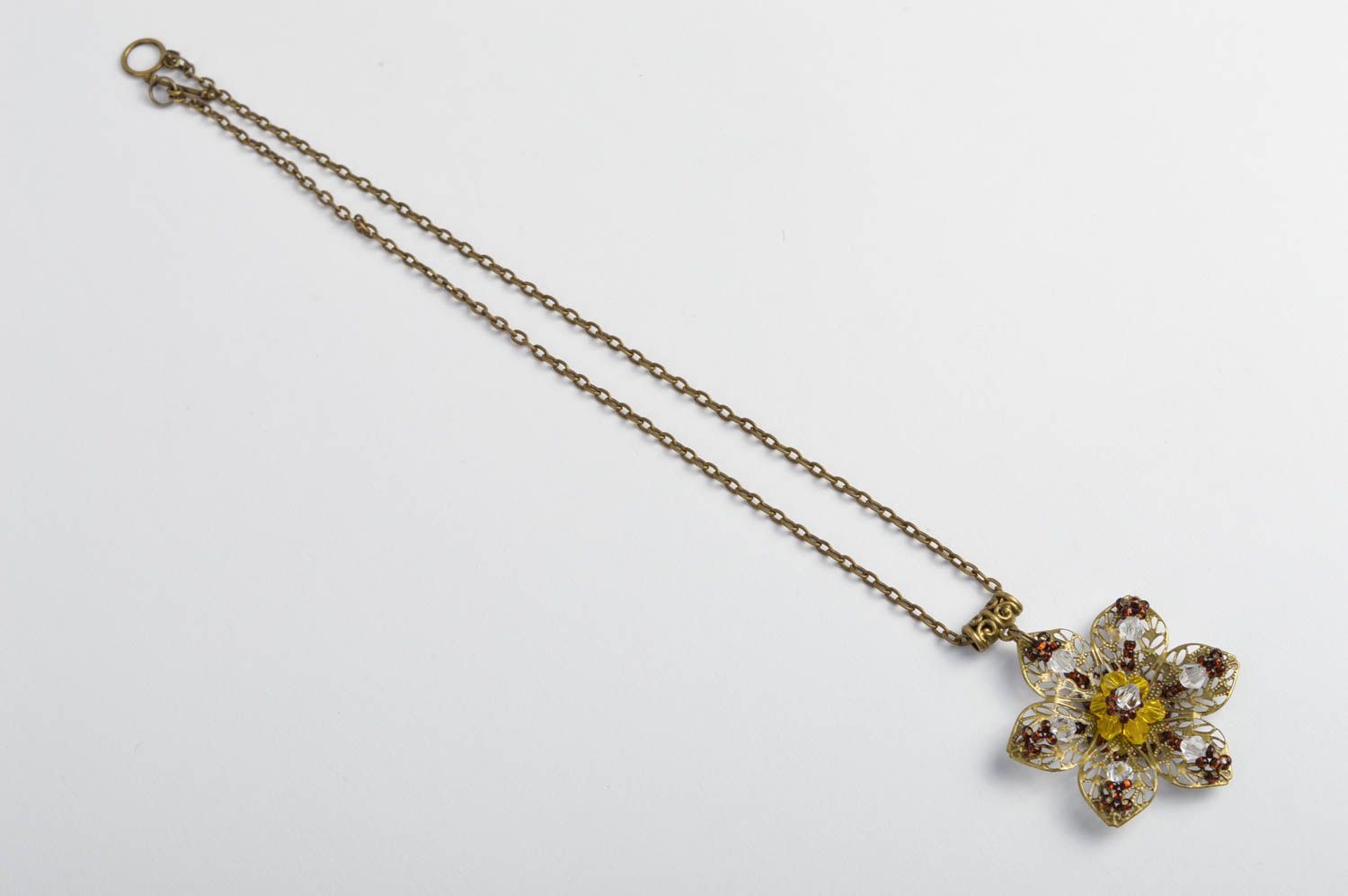 Handmade necklace pendant vintage designer bijouterie accessory for woman photo 5