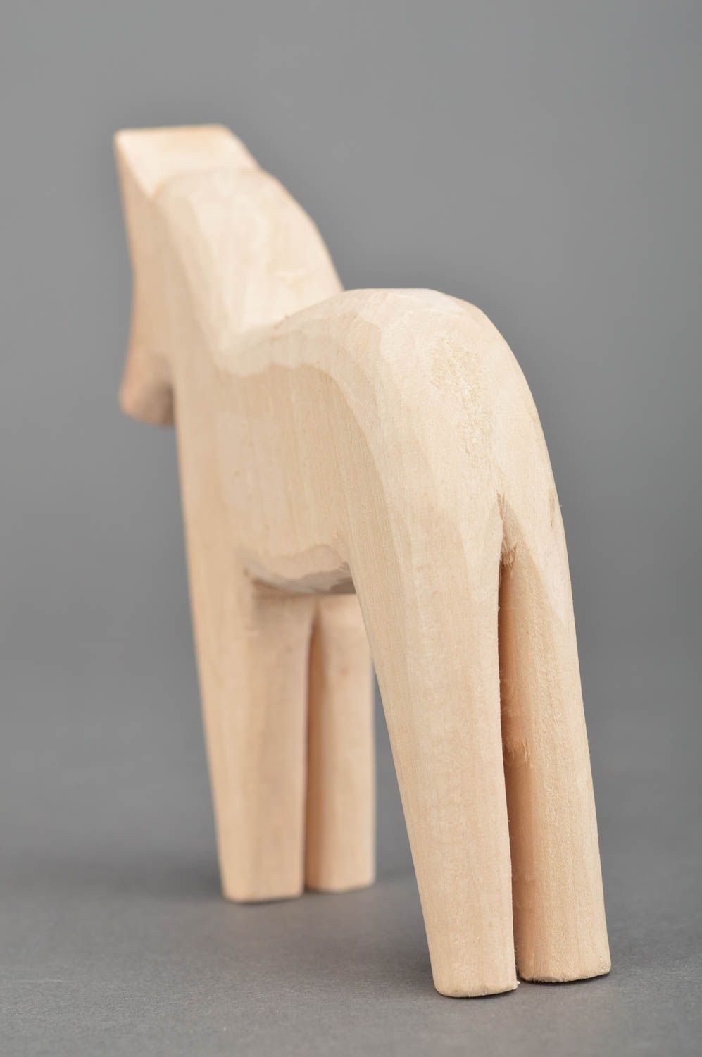 Handgemachtes Holz Spielzeug Pferd Rohling für Bemalen geschnitzt originell foto 4