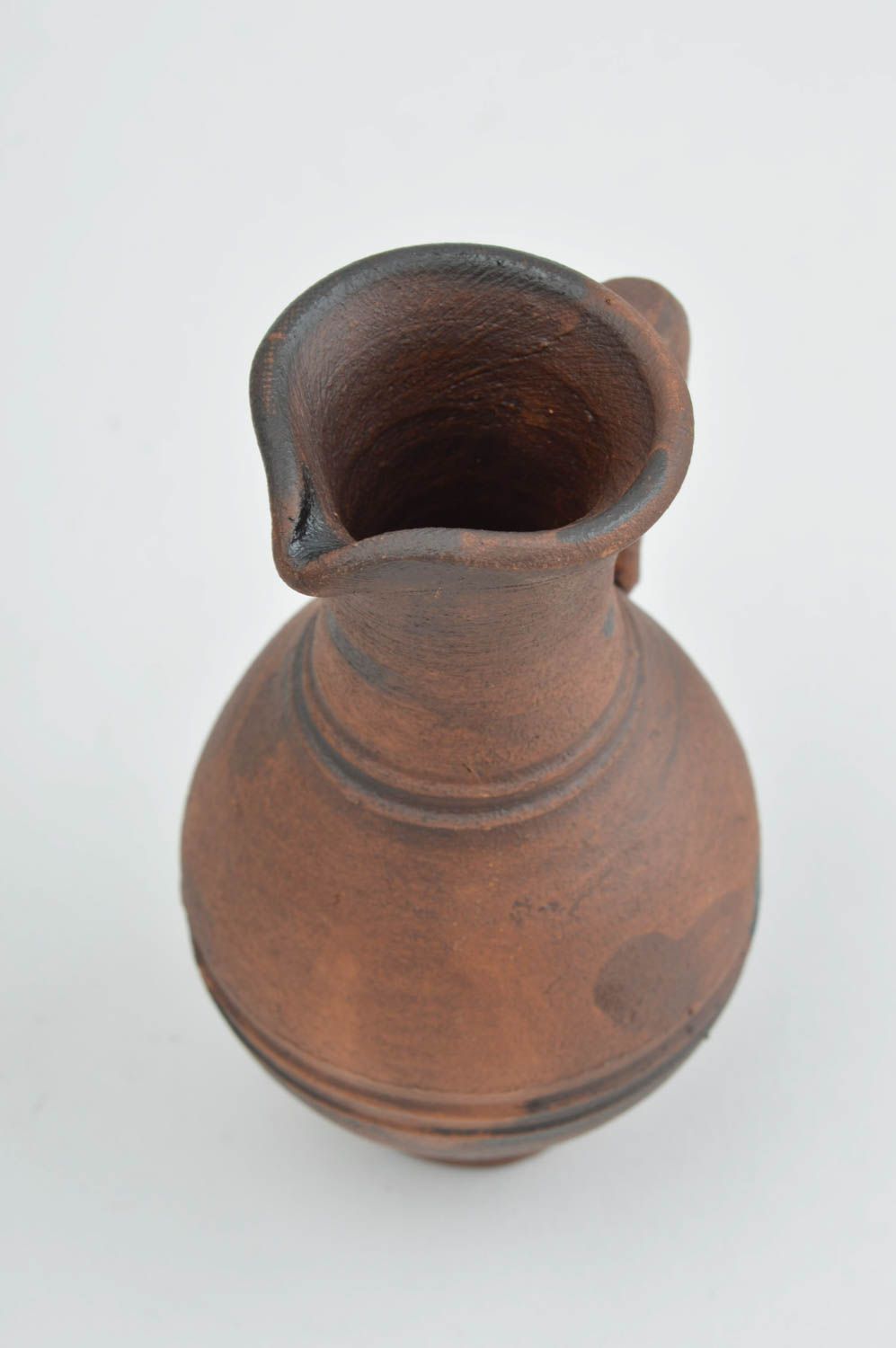 Handgefertigt Keramik Krug Küchen Deko ausgefallener Dekoartikel in Braun foto 3