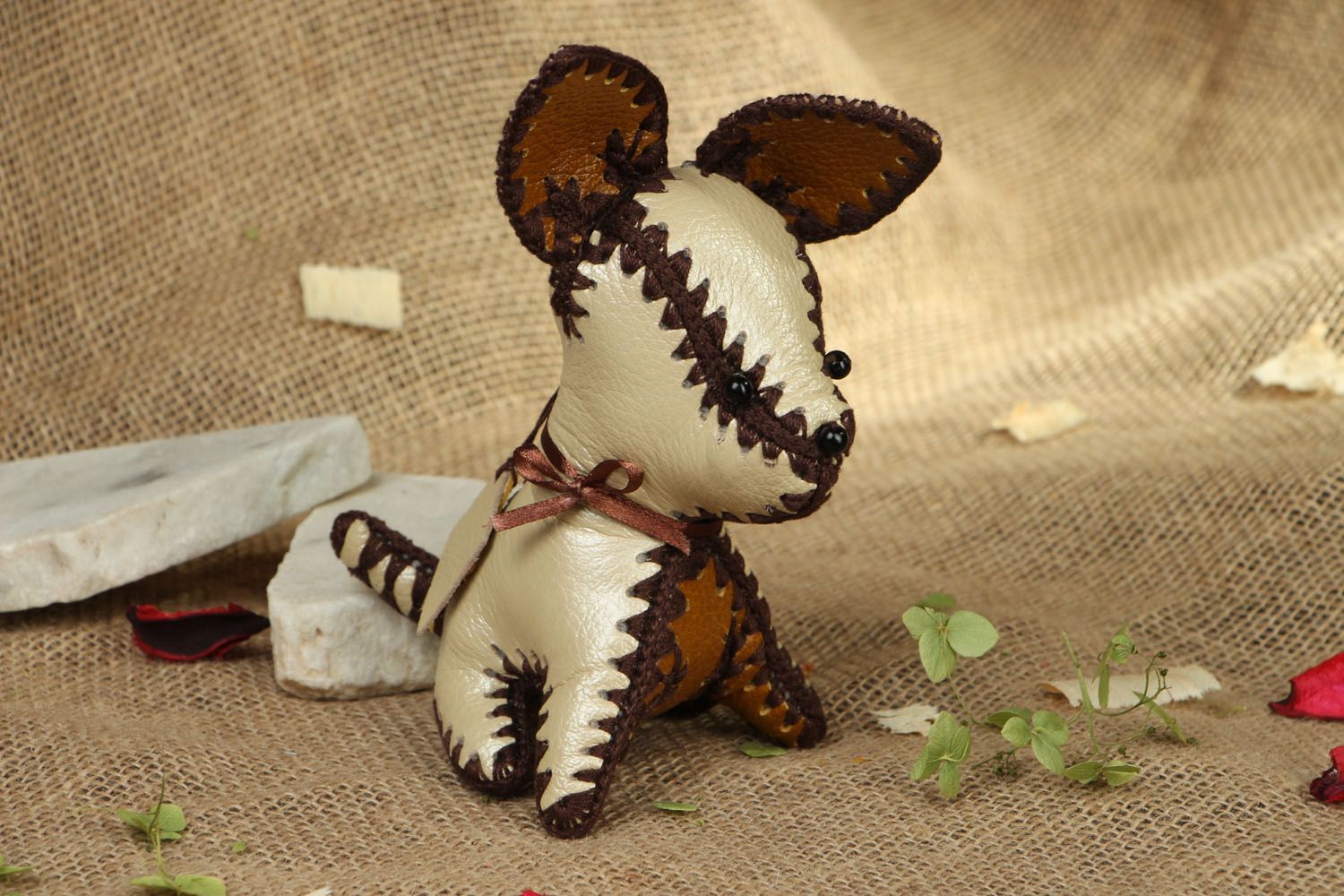 Soft toy made of leather Сhihuahua photo 5