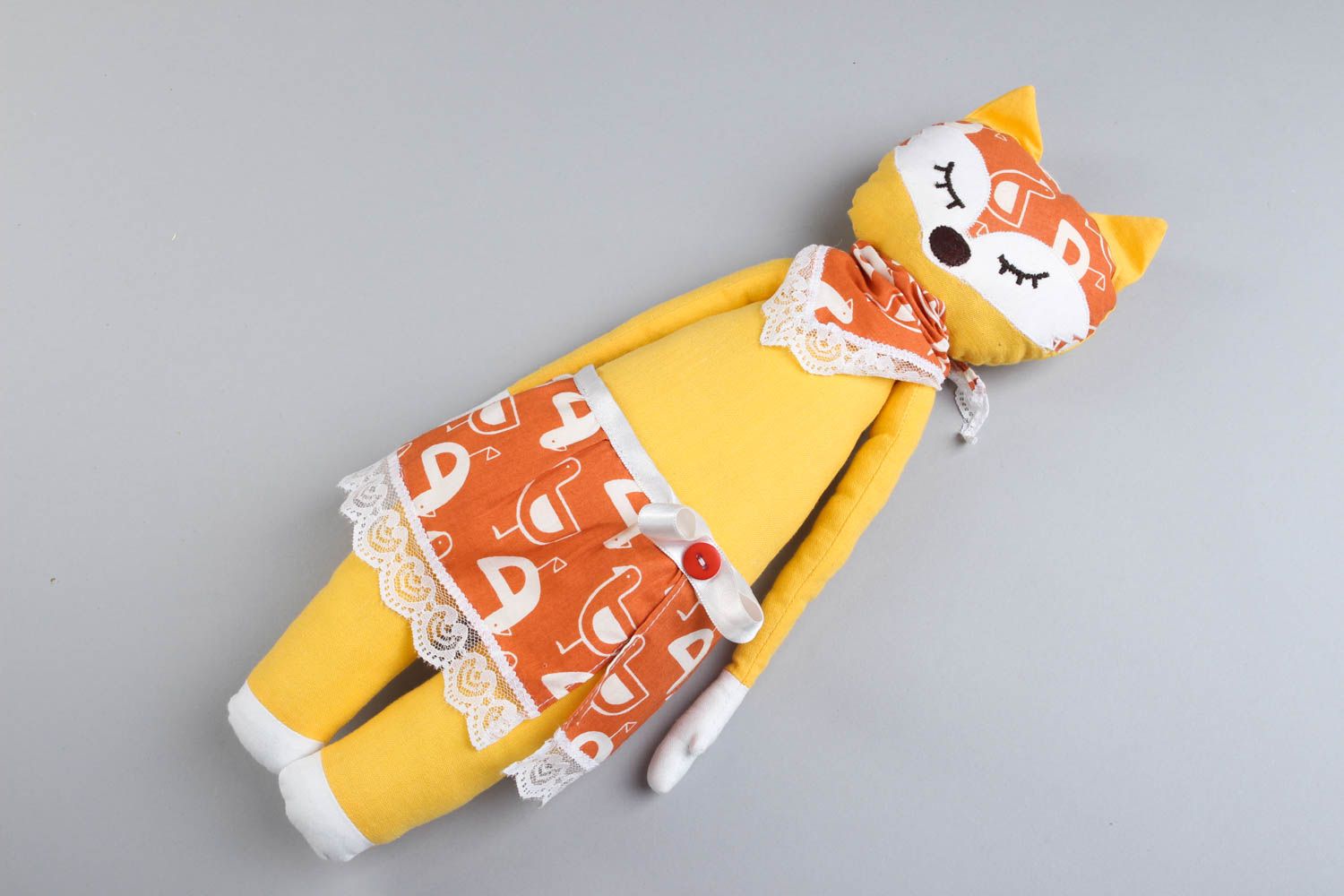 Kleines Kuscheltier handmade Geschenk Idee lustige Kleinkinder Spielzeug Fuchs foto 1