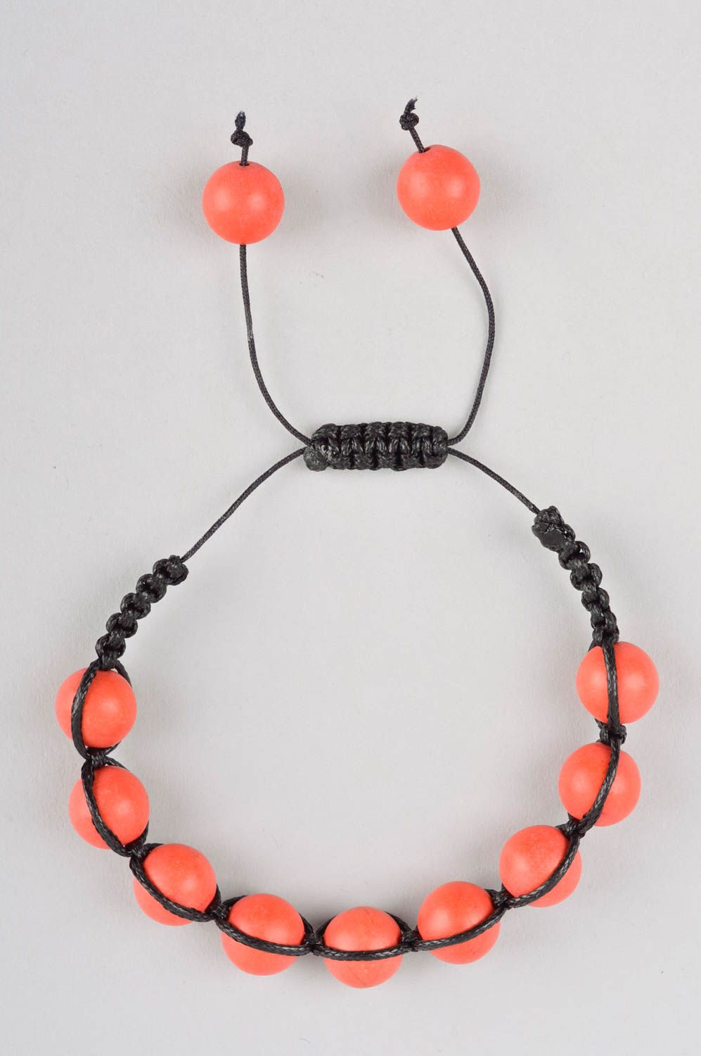Unusual handmade cord bracelet stylish beaded bracelet costume jewelry photo 4
