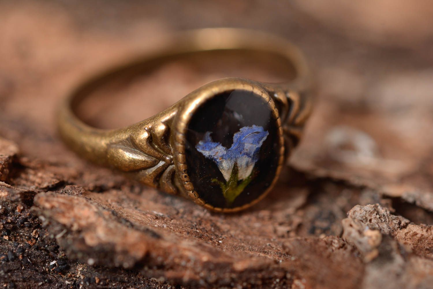 Кольцо ручной работы кольцо из эпоксидной смолы модное кольцо винтажное фото 1