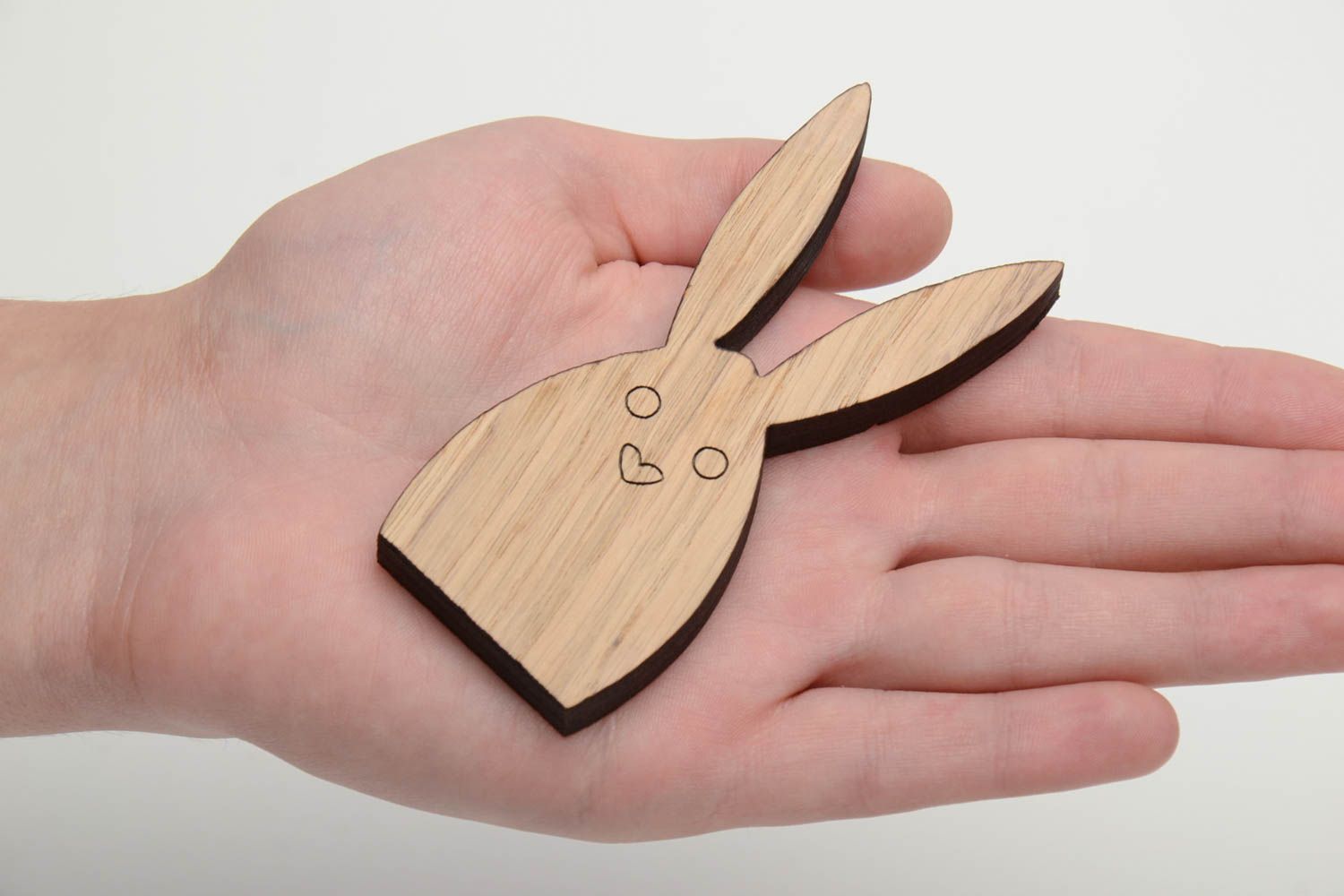 Figurine en contreplaqué en forme de lapin à décorer faite main pour serviettage photo 5