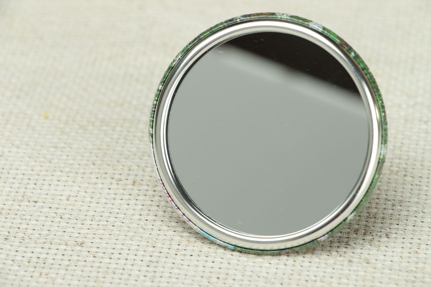 Miroir de poche fait main original de Noёl avec lièvre cadeau pour fille photo 3
