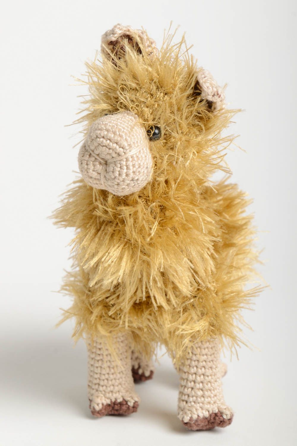 Juguete artesanal tejido pequeño peluche para niños regalo original Camello foto 2