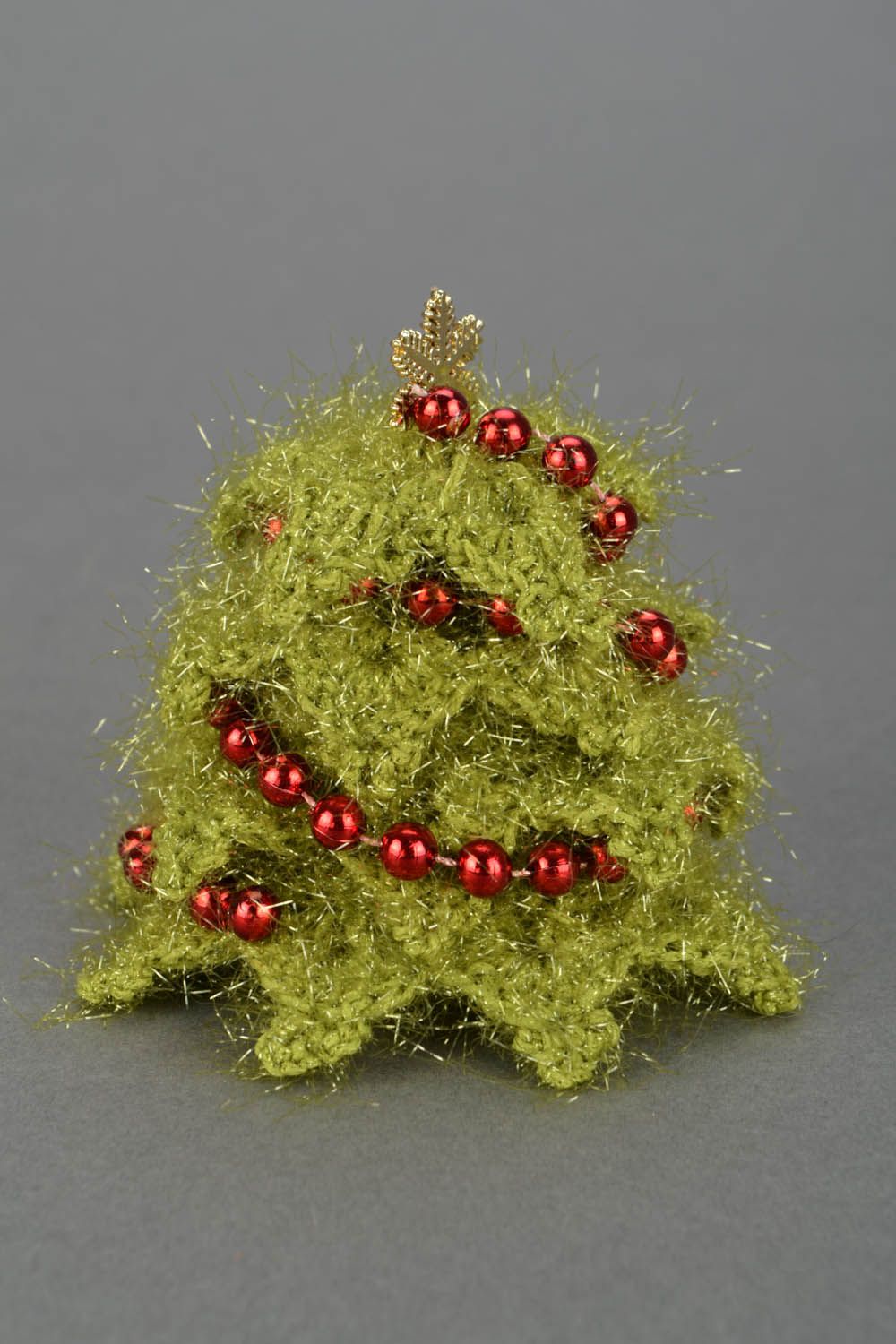 Árvore de Natal decorativa de malha artesanal  foto 2