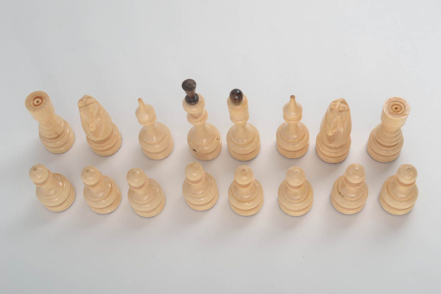 Unusual handmade wooden chessmen chess pieces board games best gifts for him photo 3