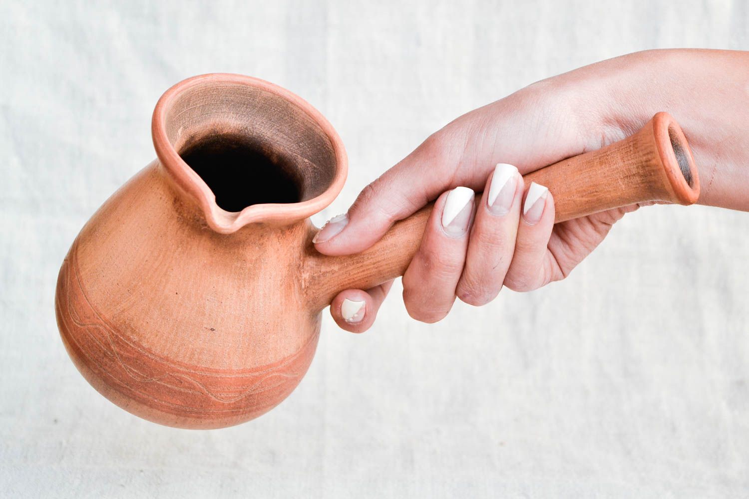 Handmade ceramic cezve Turkish coffee pot how to make Turkish coffee eco gifts photo 2