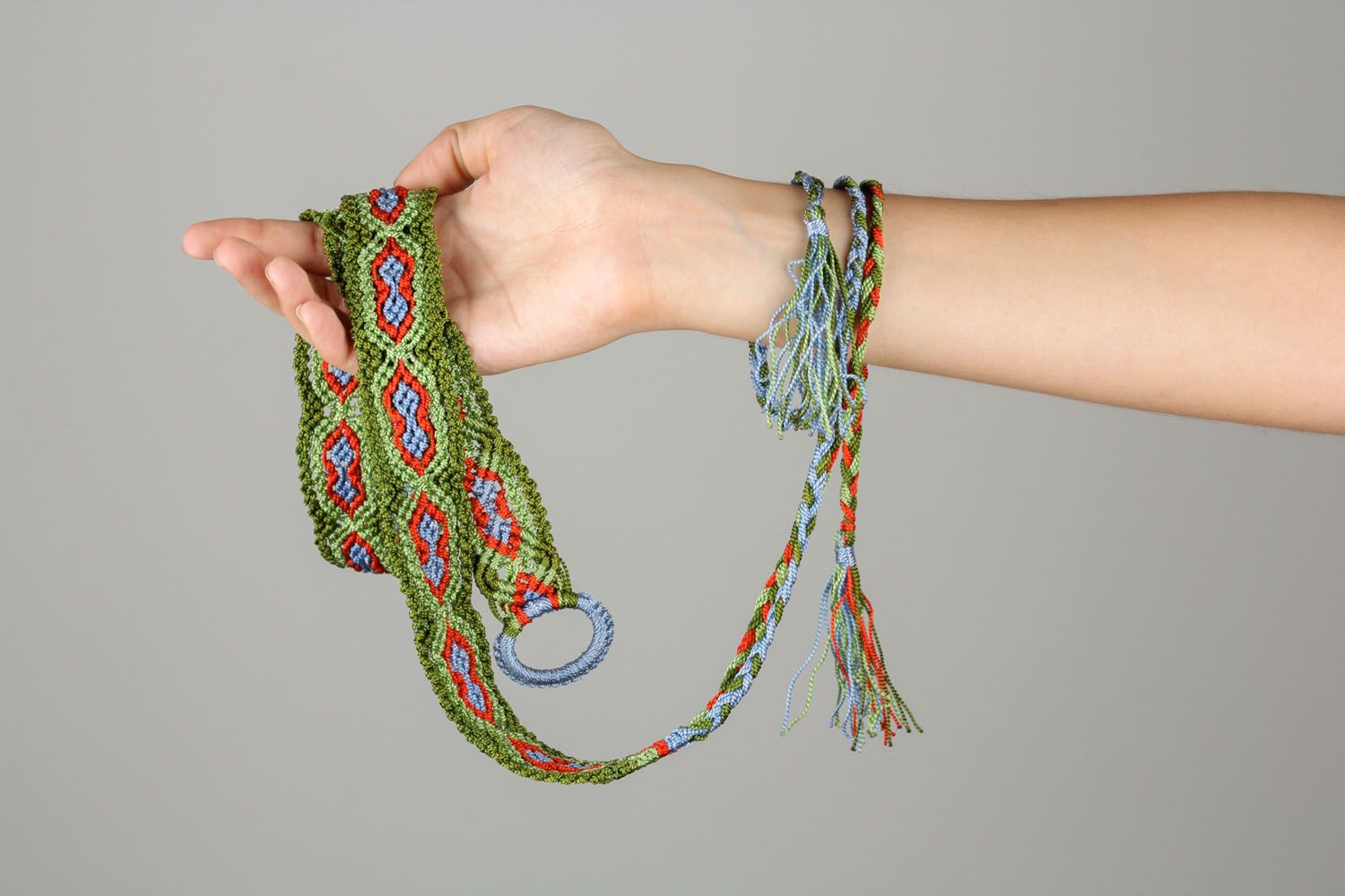 Woven belt in ethnic style photo 4