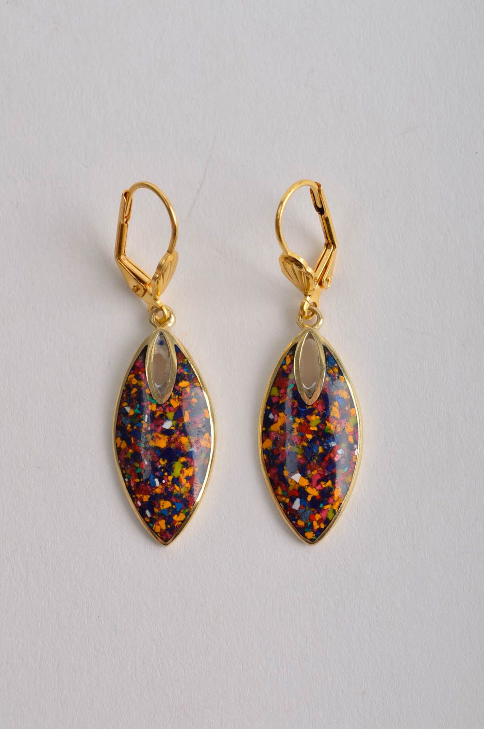 Handmade beautiful stylish earrings unusual jewelry earrings with natural stones photo 3