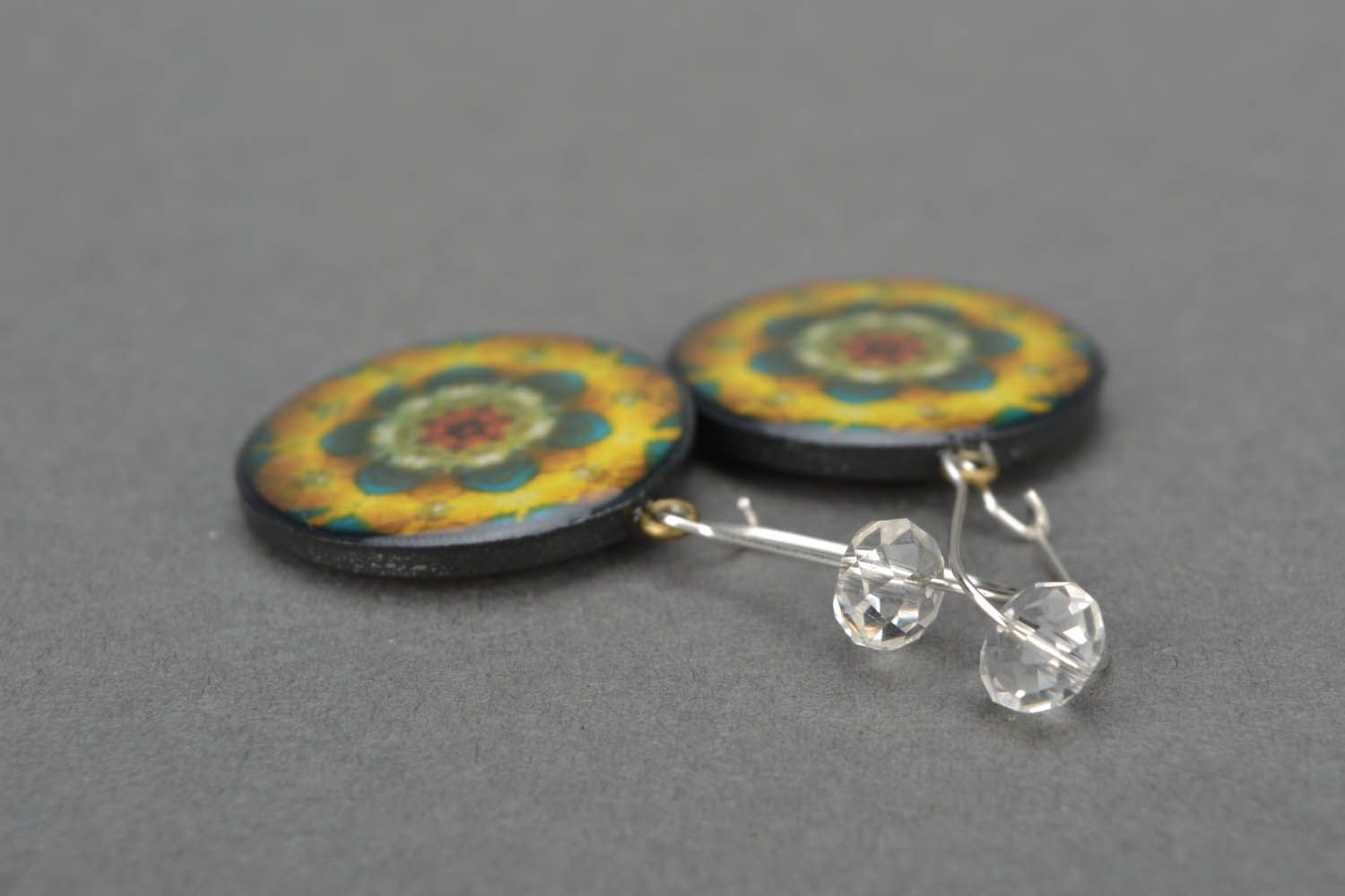 Earrings made ​​of polymer clay Light Source photo 4