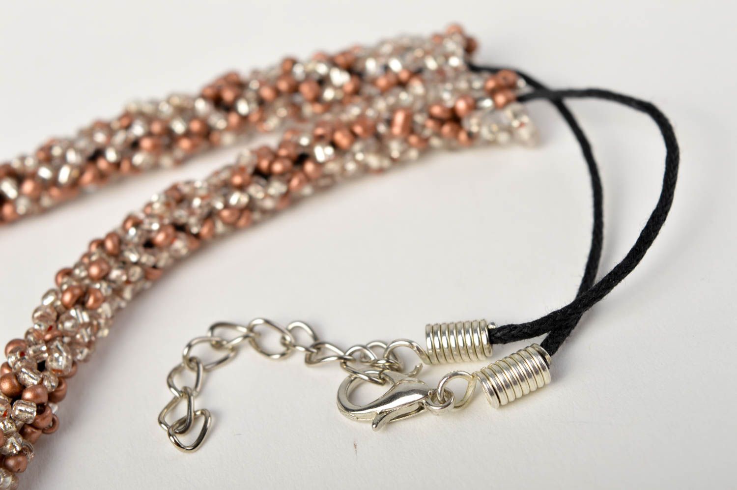 Schmuck Kette handgemachte Collier Halskette glänzender Glasperlen Schmuck foto 4