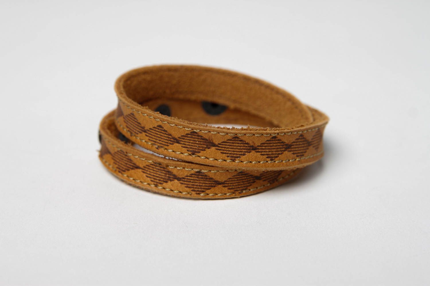 Stylish handmade leather bracelet artisan jewelry designs costume jewelry photo 3
