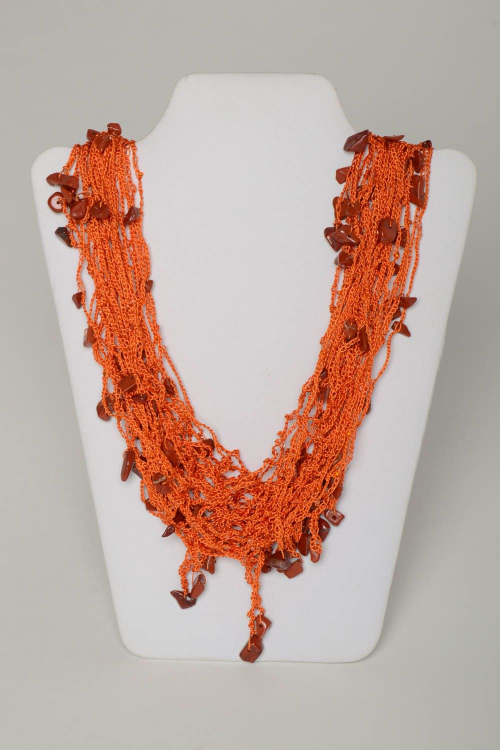 Unusual handmade crochet necklace handmade neck accessories gifts for her photo 2