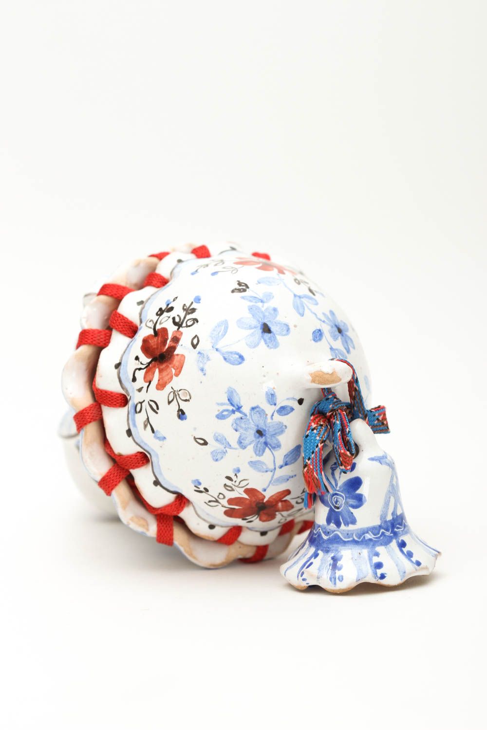 Игрушка из глины ручной работы глиняная игрушка с росписью украшение для дома фото 4