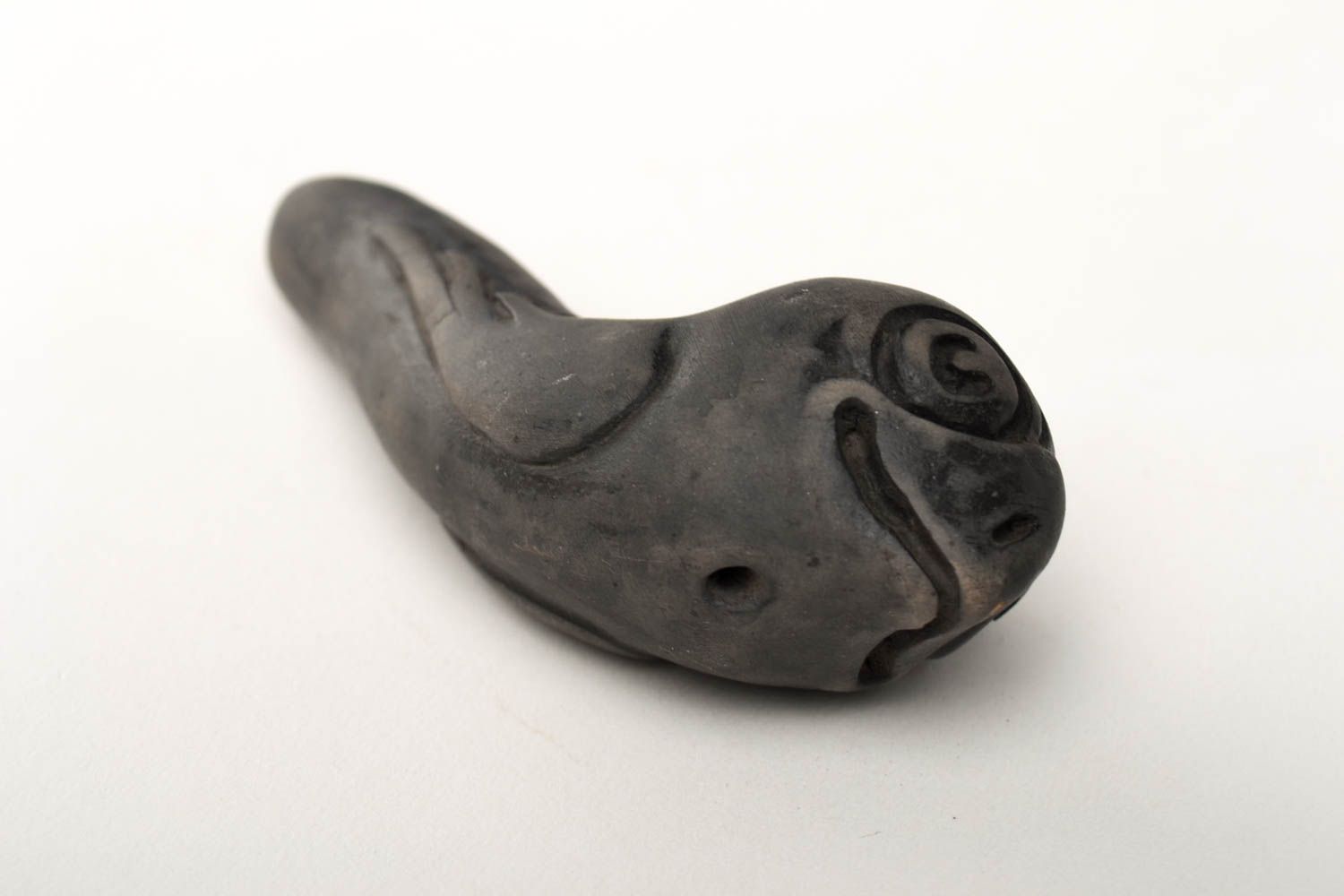Keramik Handarbeit handgefertigt kleine Pfeife originelles Geschenk in Schwarz foto 4