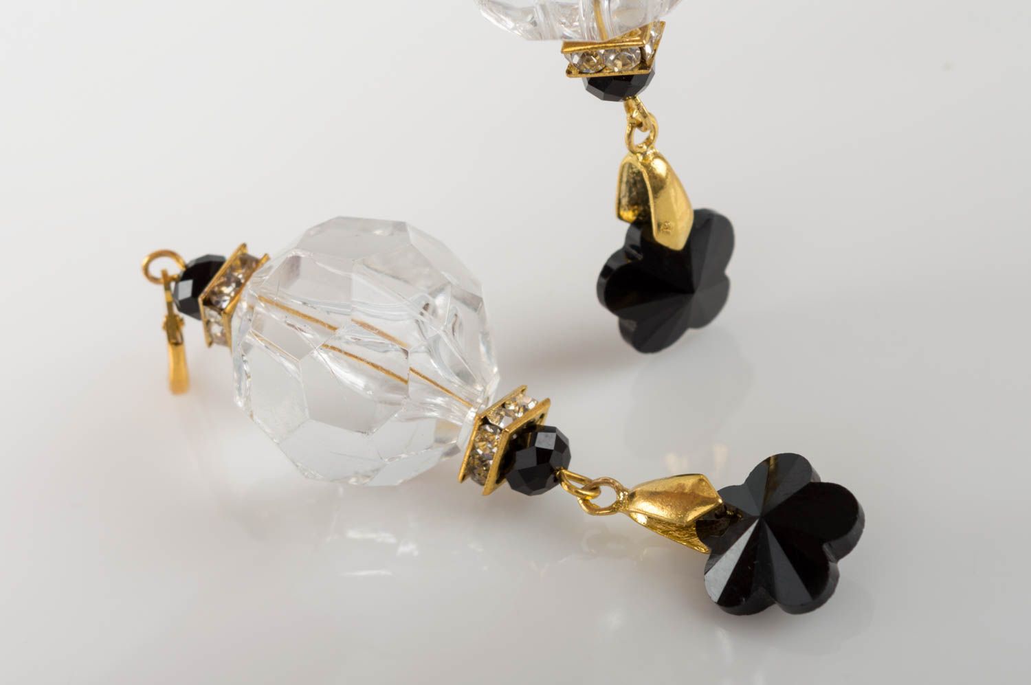 Handmade crystal earrings designer earrings with beads jewelry for women photo 5