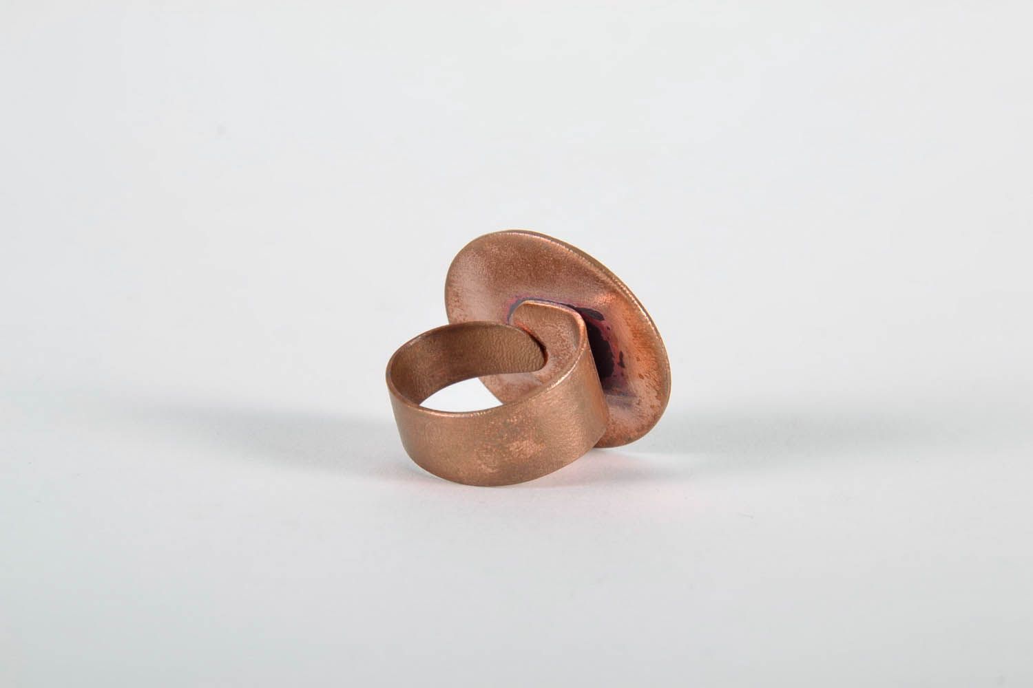 Copper ring with hot enamel photo 4