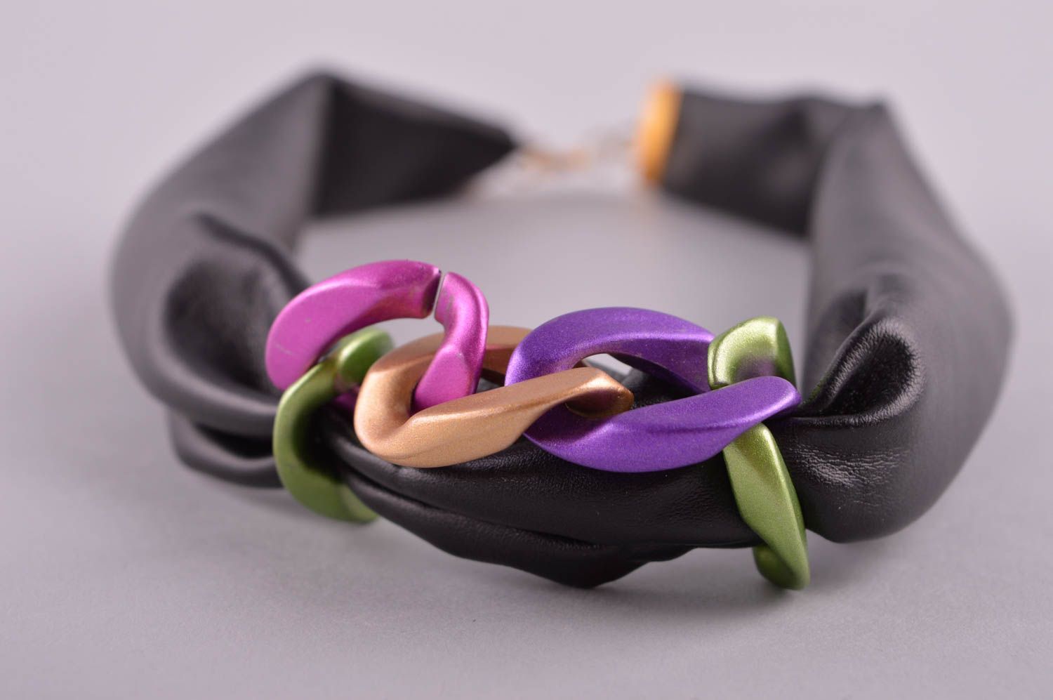 Damen Collier handgefertigt Schmuck Halskette Accessoire für Frauen massiv foto 3