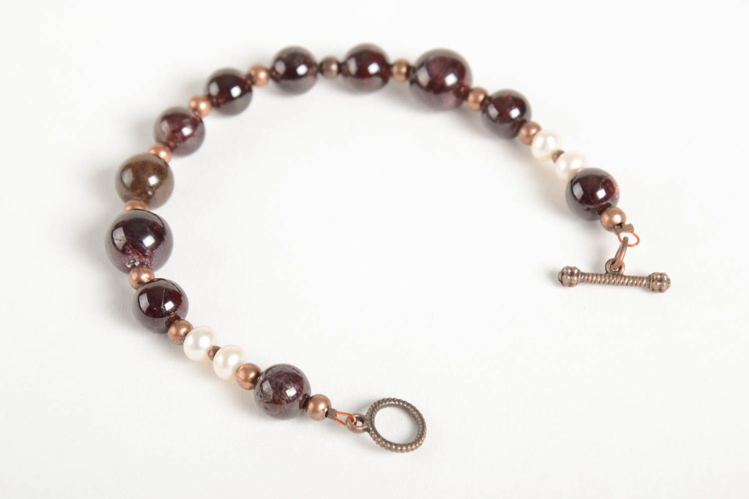 Armband mit Edelsteinen handmade hochwertiger Modeschmuck Perlen Armband foto 3