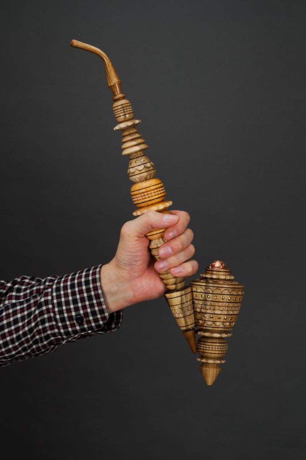 Деревянная курительная трубка ручной работы фото 2