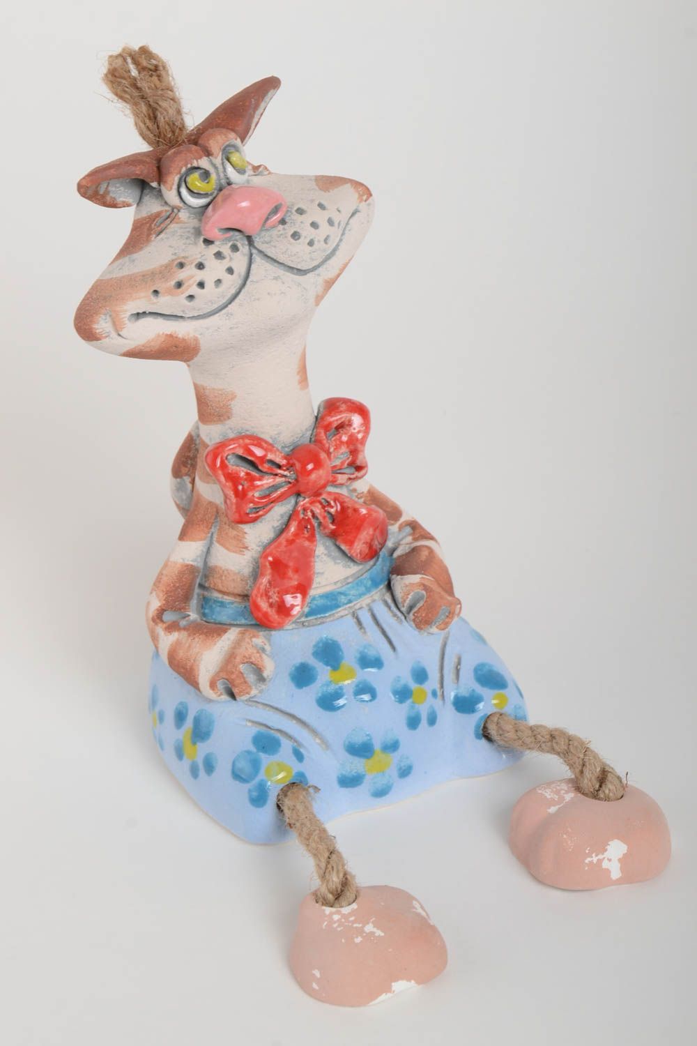 Handgemachte Keramik Spardose Katze Geschenk Idee ausgefallene Spardose foto 2