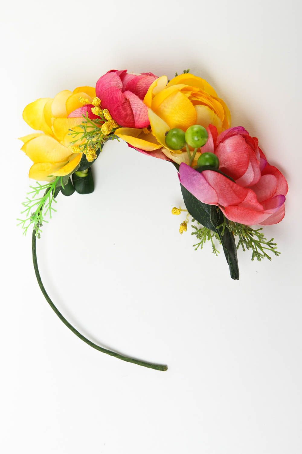 Vincha artesanal con flores bisutería para el pelo regalo original para mujer foto 2