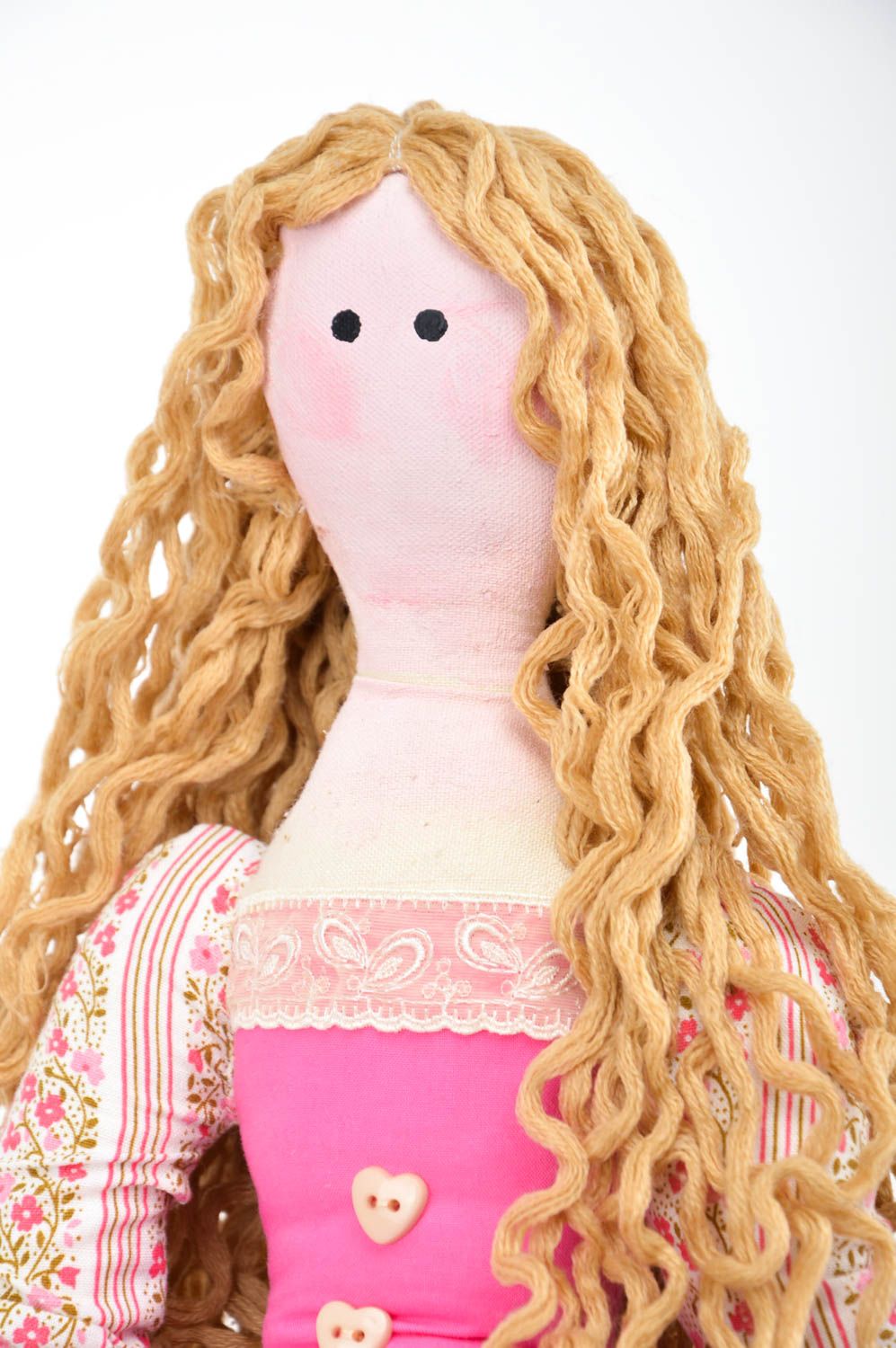 Кукла ручной работы кукла из ткани мягкая кукла красивая для дома и детей фото 4