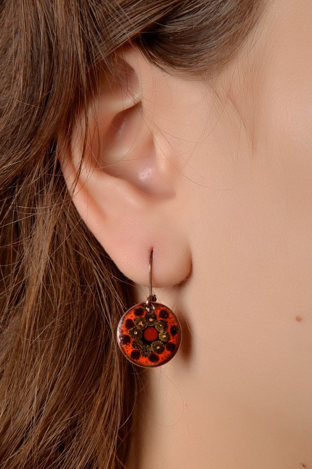 Copper earrings photo 4