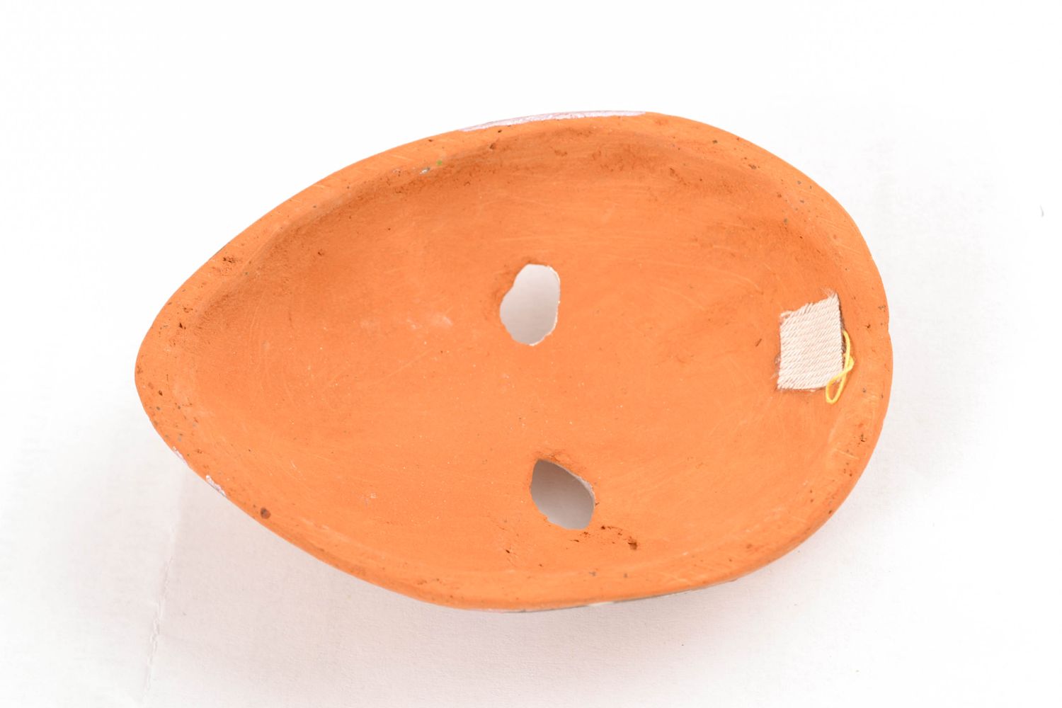 Сувенирная маска миниатюрная из глины Этно фото 5