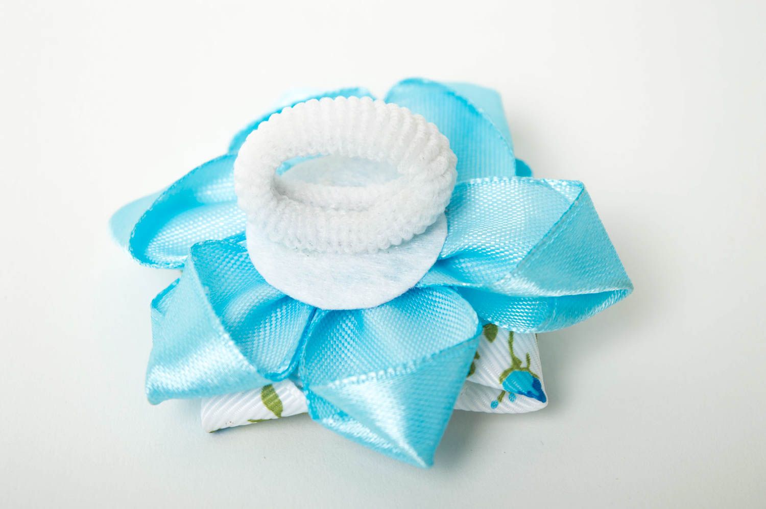Stylish handmade hair tie childrens flower scrunchie accessories for girls photo 2