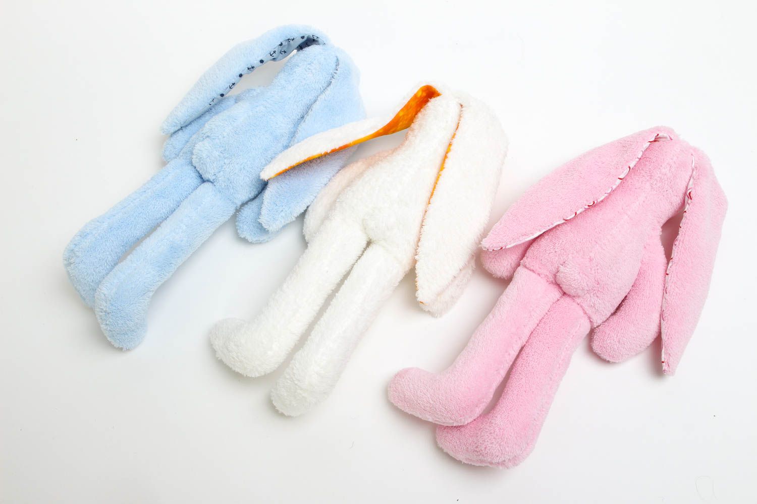 Игрушки зайцы ручной работы детские игрушки из ткани разноцветные мягкие игрушки фото 3