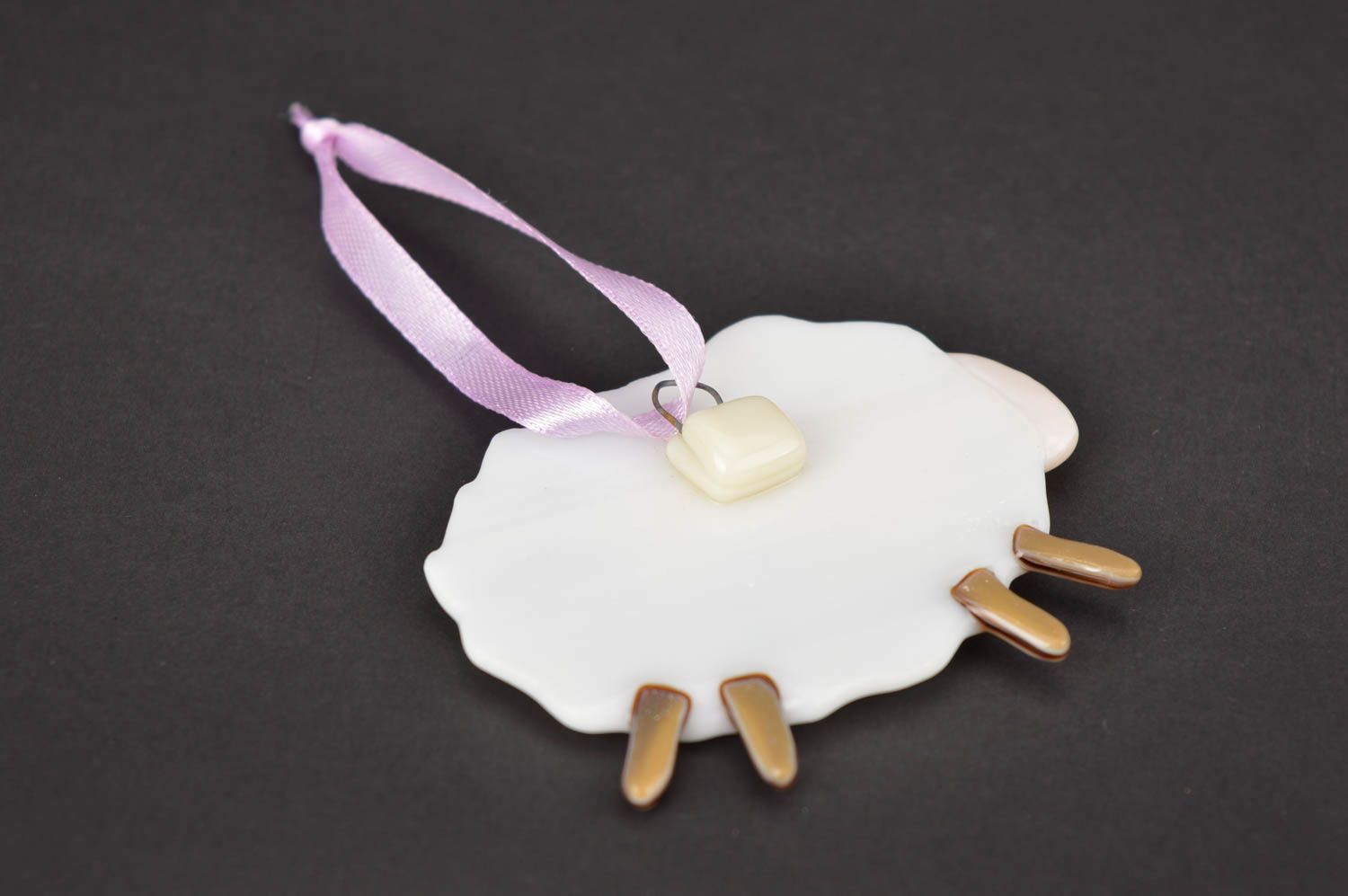Adorno navideño artesanal objeto de decoración regalo especial ovejita blanca foto 4