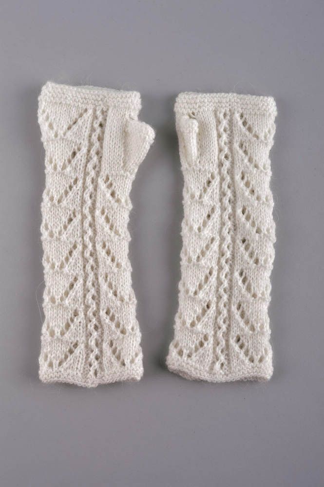 Handmade Stulpen gehäkelt Stulpen Handschuhe Winter Accessoires Damen Mode foto 2